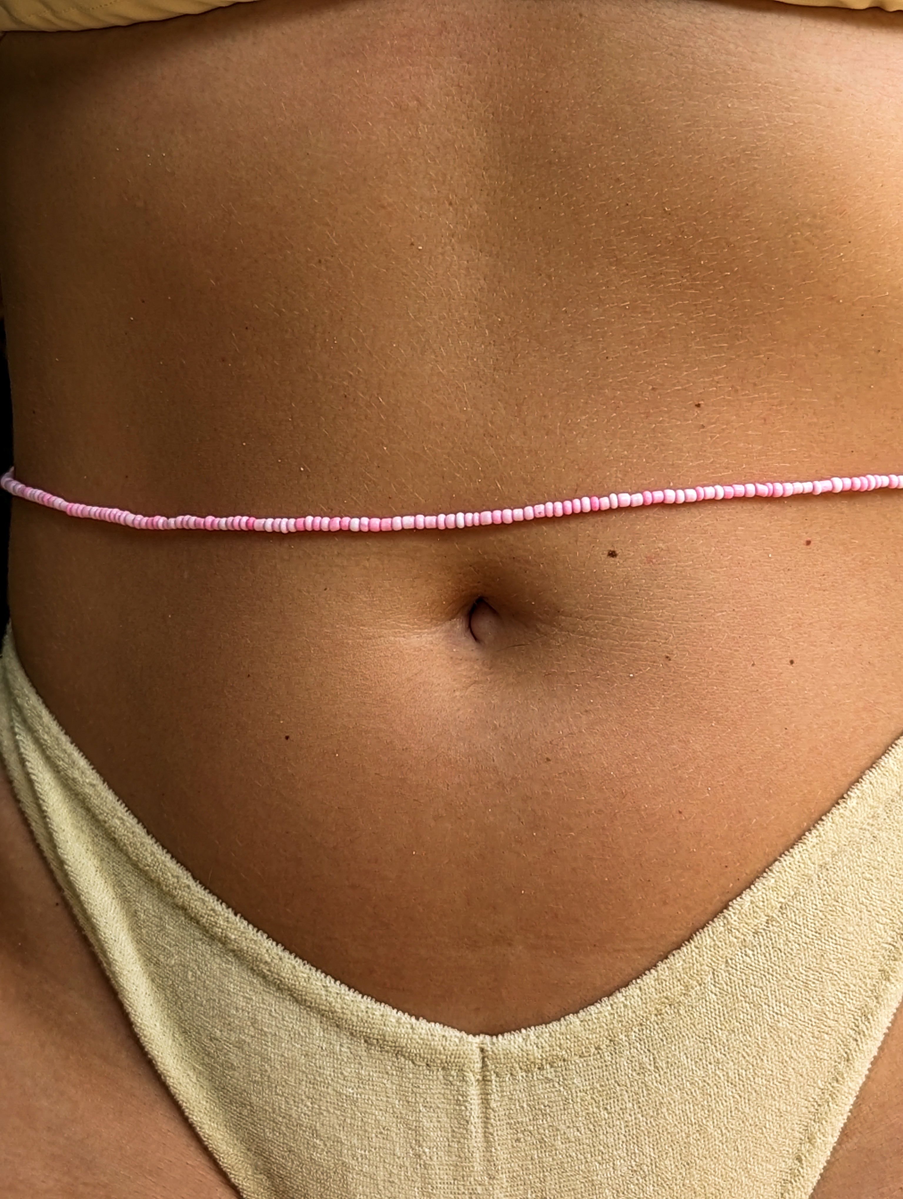 [THE ONE] Belly Chain: Pink [Small Beads]